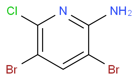 3,5-Dibromo-6-chloropyridin-2-amine_分子结构_CAS_1261269-84-4)