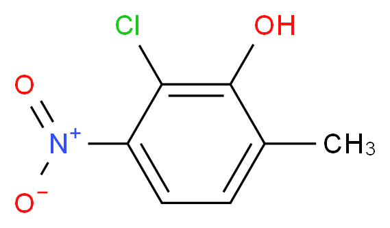 2-chloro-6-methyl-3-nitrophenol_分子结构_CAS_39183-20-5