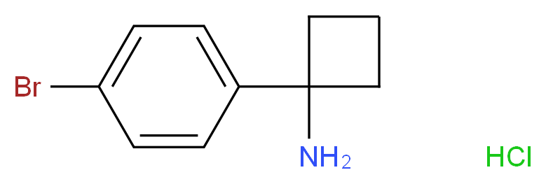 1-(4-Bromophenyl)cyclobutanamine hydrochloride_分子结构_CAS_1193389-40-0)