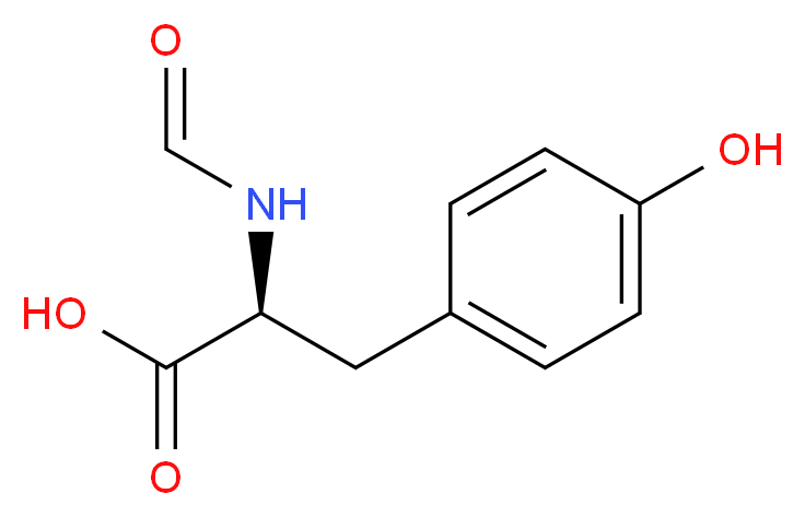 (2S)-3-(4-hydroxyphenyl)-2-formamidopropanoic acid_分子结构_CAS_13200-86-7