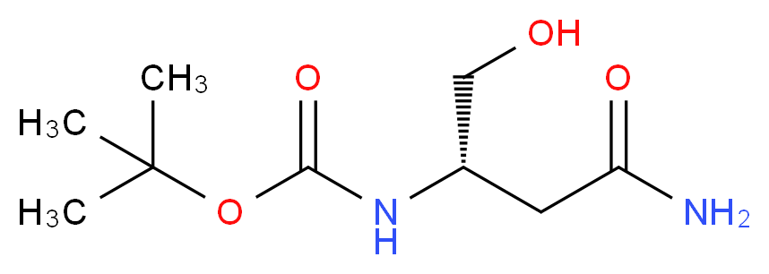 tert-butyl N-[(2S)-1-carbamoyl-3-hydroxypropan-2-yl]carbamate_分子结构_CAS_30044-67-8