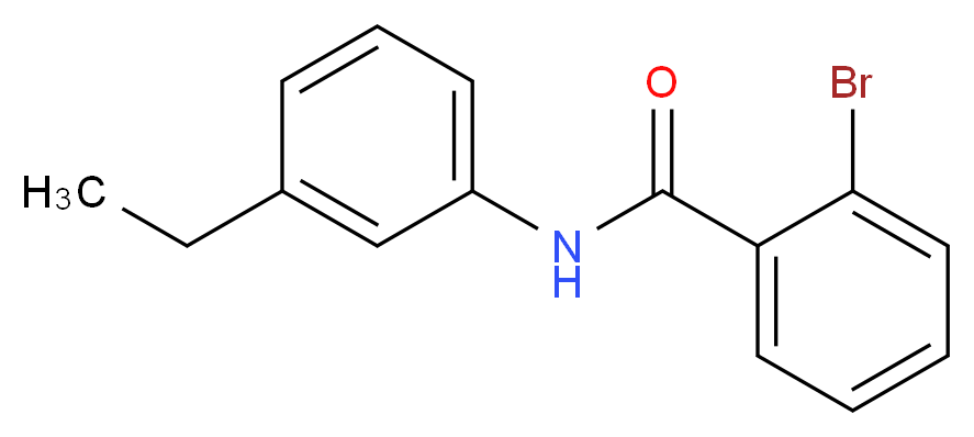 2-bromo-N-(3-ethylphenyl)benzamide_分子结构_CAS_306745-90-4