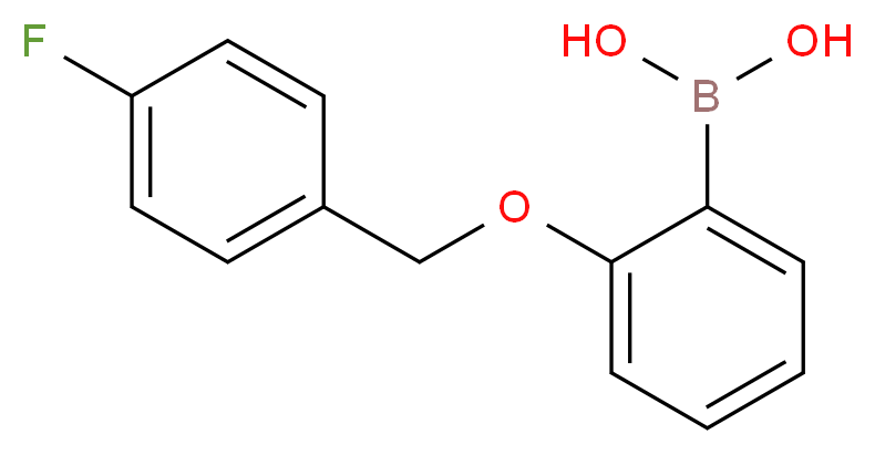 2-(4′-氟苄氧基)苯基硼酸_分子结构_CAS_870779-01-4)