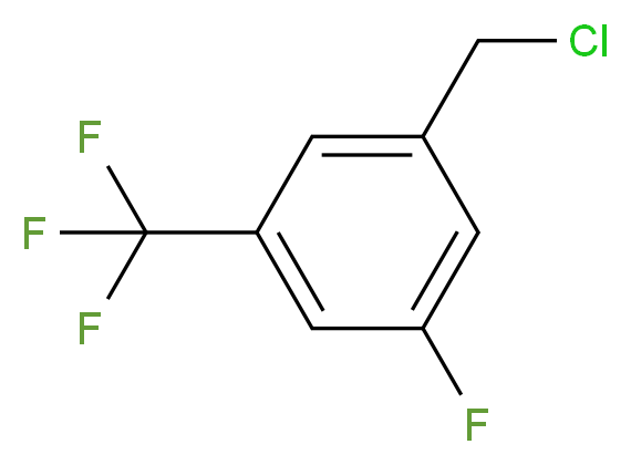 1-(chloromethyl)-3-fluoro-5-(trifluoromethyl)benzene_分子结构_CAS_634151-25-0