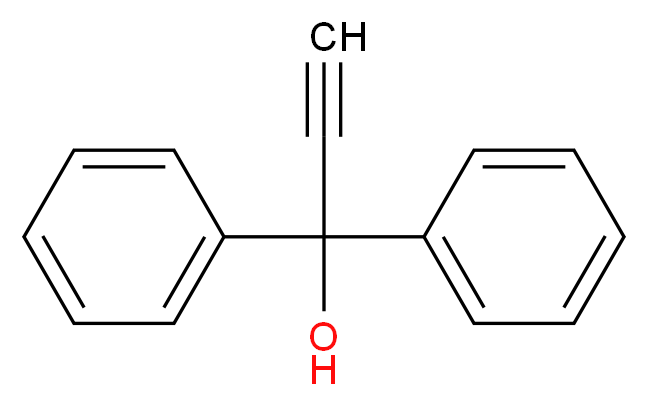 1,1-二苯基-2-丙炔-1-醇_分子结构_CAS_3923-52-2)