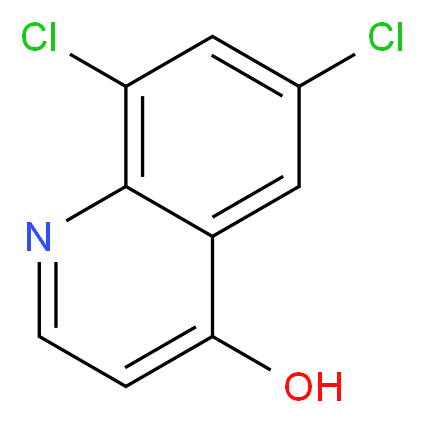 6,8-dichloroquinolin-4-ol_分子结构_CAS_396116-36-2