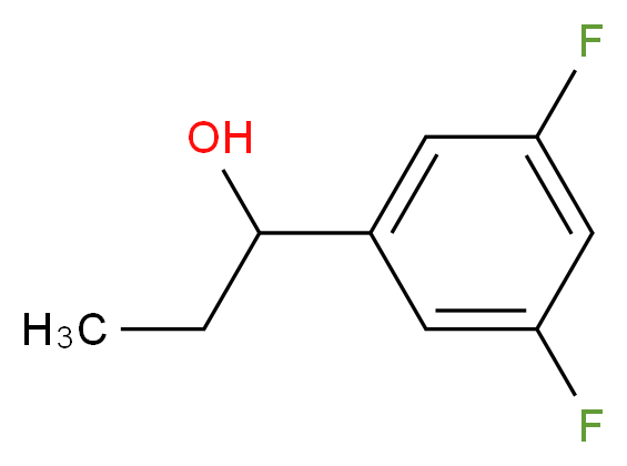 3,5-Difluoro-alpha-ethylbenzyl alcohol_分子结构_CAS_575433-45-3)