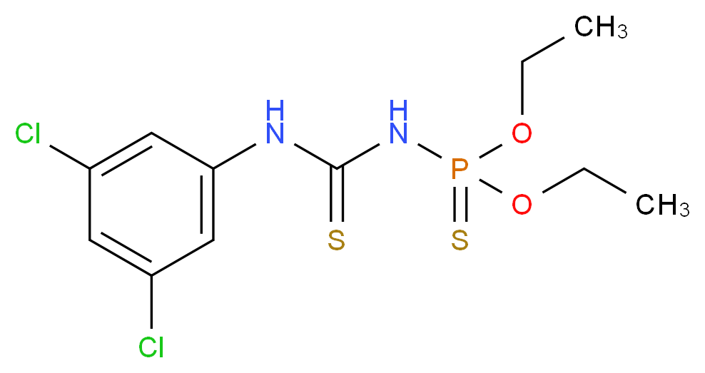1-(3,5-Dichlorophenyl-3-diethylthiophosphinatothiourea_分子结构_CAS_)