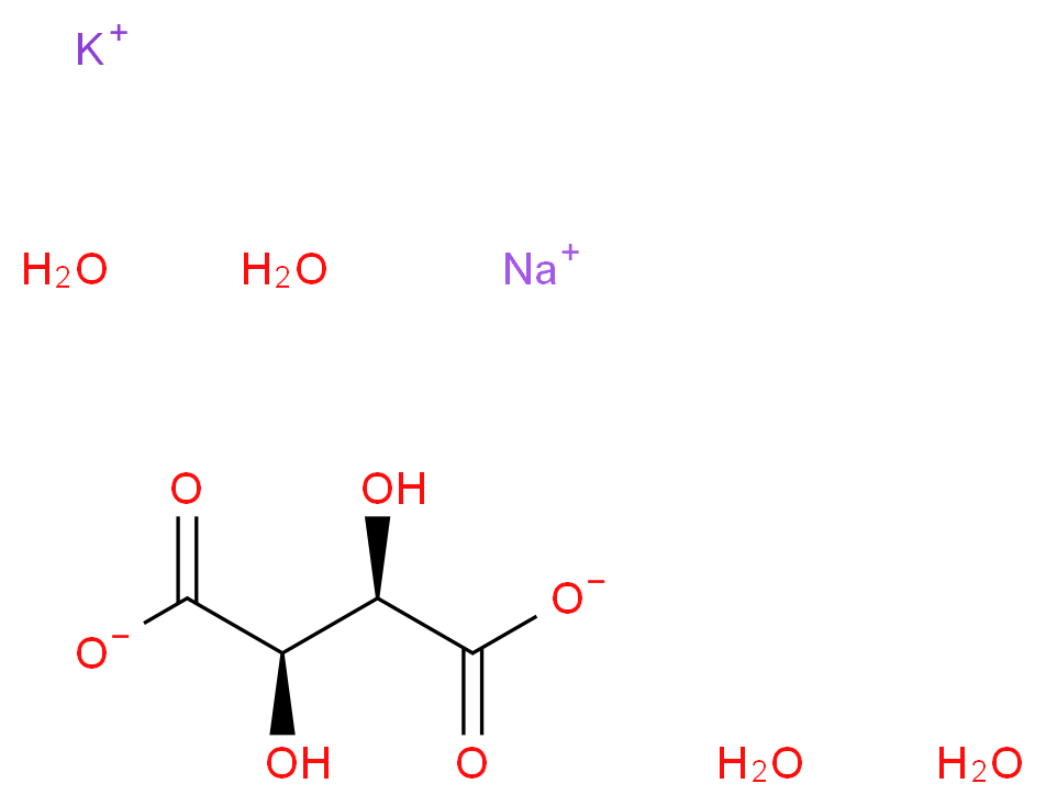 酒石酸钾钠 四水合物_分子结构_CAS_6381-59-5)