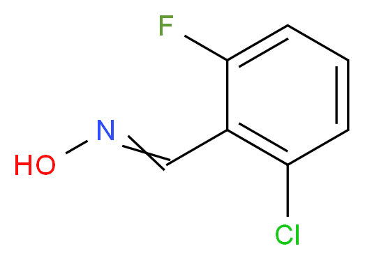 2-Chloro-6-fluorobenzaldoxime, tech_分子结构_CAS_443-33-4)