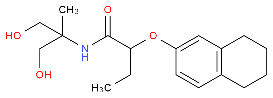 N-[2-hydroxy-1-(hydroxymethyl)-1-methylethyl]-2-(5,6,7,8-tetrahydronaphthalen-2-yloxy)butanamide_分子结构_CAS_)