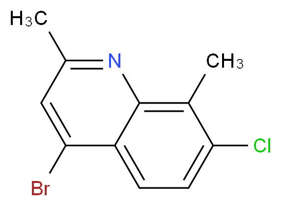 4-bromo-7-chloro-2,8-dimethylquinoline_分子结构_CAS_1070879-69-4