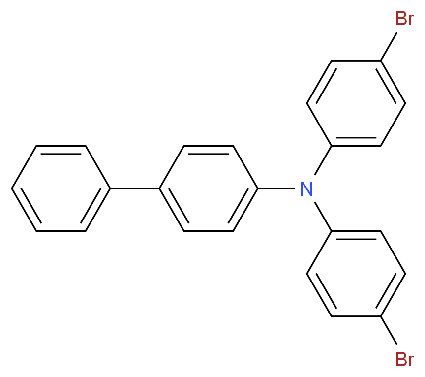 N,N-bis(4-bromophenyl)-4-phenylaniline_分子结构_CAS_884530-69-2