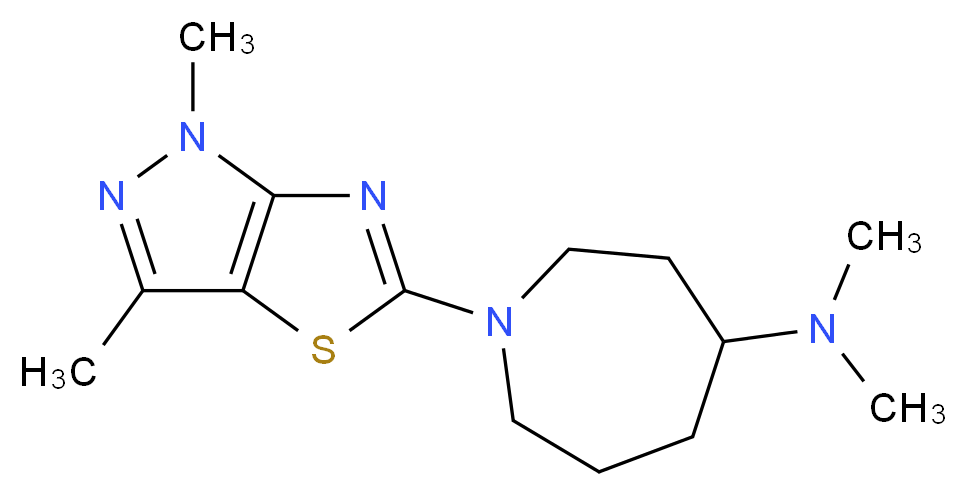 1-(1,3-dimethyl-1H-pyrazolo[3,4-d][1,3]thiazol-5-yl)-N,N-dimethylazepan-4-amine_分子结构_CAS_)