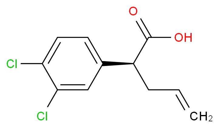 (2S)-2-(3,4-dichlorophenyl)pent-4-enoic acid_分子结构_CAS_147643-57-0