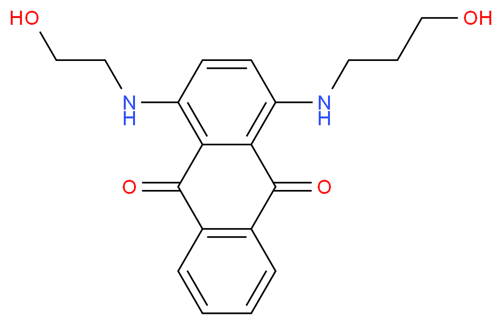 1-[(2-hydroxyethyl)amino]-4-[(3-hydroxypropyl)amino]-9,10-dihydroanthracene-9,10-dione_分子结构_CAS_67674-26-4