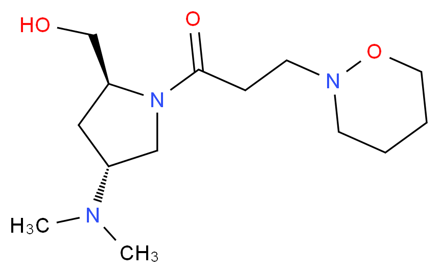{(2S,4R)-4-(dimethylamino)-1-[3-(1,2-oxazinan-2-yl)propanoyl]pyrrolidin-2-yl}methanol_分子结构_CAS_)