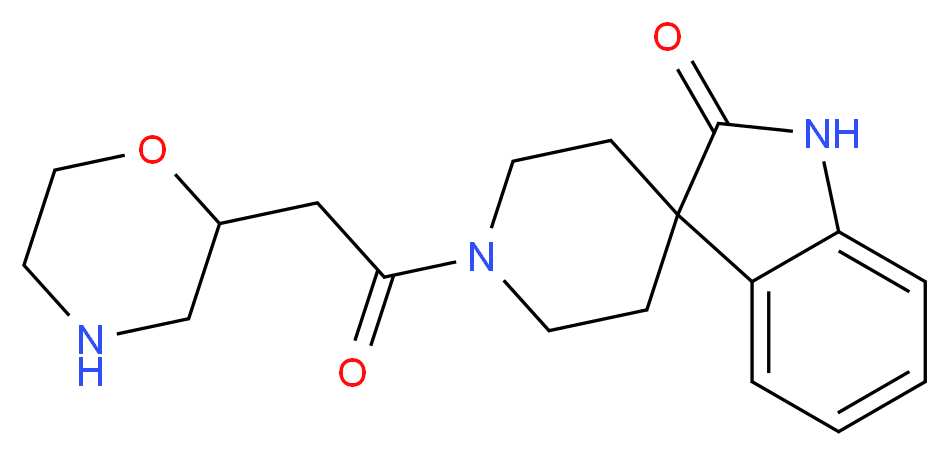 1'-(morpholin-2-ylacetyl)spiro[indole-3,4'-piperidin]-2(1H)-one_分子结构_CAS_)