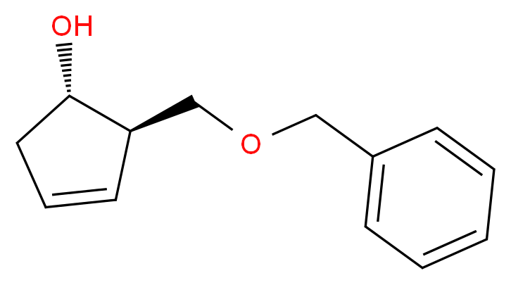 (1S,2R)-2-(Benzyloxymethyl)-1-hydroxy-3-cyclopentene_分子结构_CAS_110567-21-0)