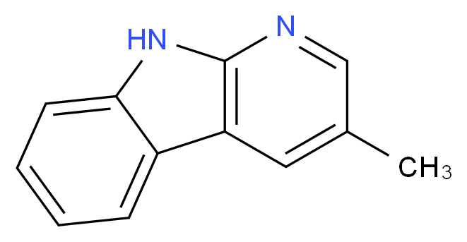3-methyl-9H-pyrido[2,3-b]indole_分子结构_CAS_76162-60-2
