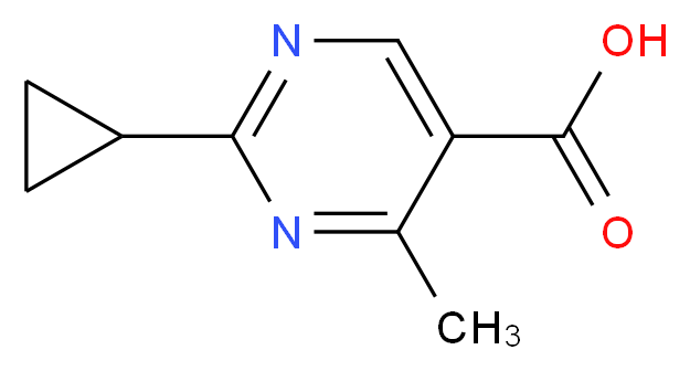 2-Cyclopropyl-4-methyl-pyrimidine-5-carboxylic acid_分子结构_CAS_954233-05-7)
