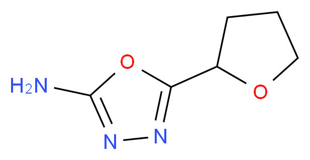 5-(tetrahydro-2-furanyl)-1,3,4-oxadiazol-2-amine_分子结构_CAS_502133-68-8)