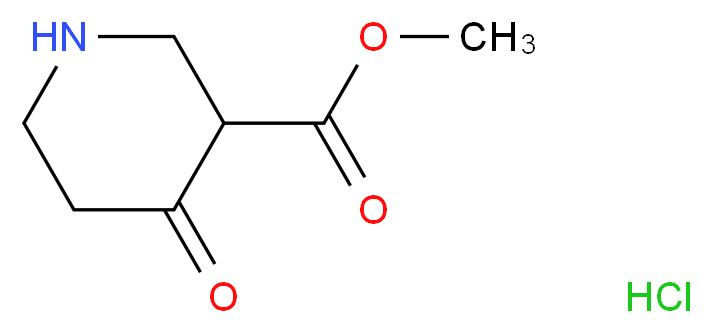 4-氧代-3-哌啶羧酸甲酯 盐酸盐_分子结构_CAS_71486-53-8)