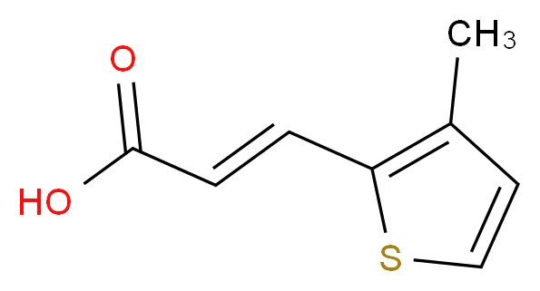 3-(3-Methyl-2-thienyl)acrylic acid_分子结构_CAS_)