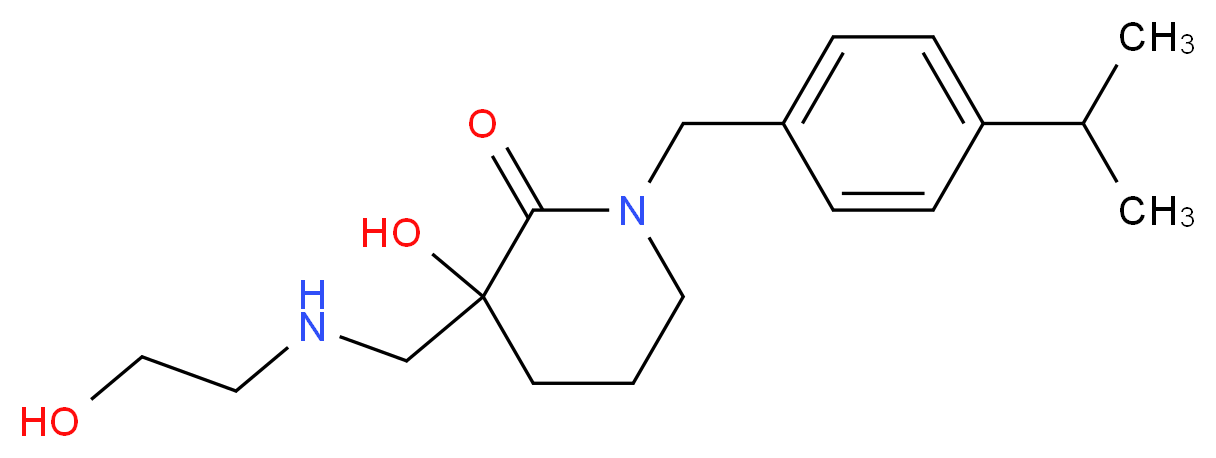 3-hydroxy-3-{[(2-hydroxyethyl)amino]methyl}-1-(4-isopropylbenzyl)piperidin-2-one_分子结构_CAS_)