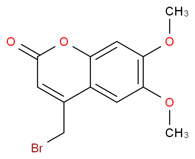 4-溴甲基-6,7-二甲氧基香豆素_分子结构_CAS_88404-25-5)
