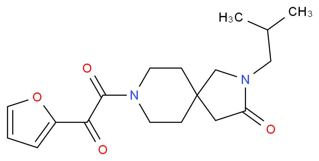 8-[2-furyl(oxo)acetyl]-2-isobutyl-2,8-diazaspiro[4.5]decan-3-one_分子结构_CAS_)