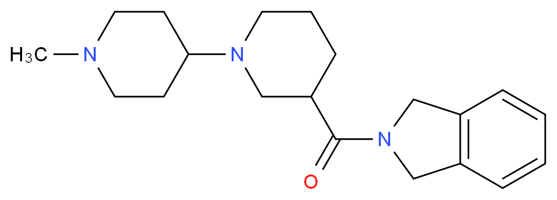 3-(1,3-dihydro-2H-isoindol-2-ylcarbonyl)-1'-methyl-1,4'-bipiperidine_分子结构_CAS_)
