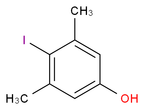 4-iodo-3,5-dimethylphenol_分子结构_CAS_80826-86-4