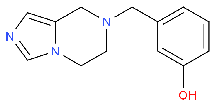 3-(5,6-dihydroimidazo[1,5-a]pyrazin-7(8H)-ylmethyl)phenol_分子结构_CAS_)