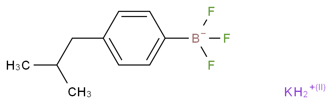 potassium trifluoro[4-(2-methylpropyl)phenyl]boranuide_分子结构_CAS_850623-66-4