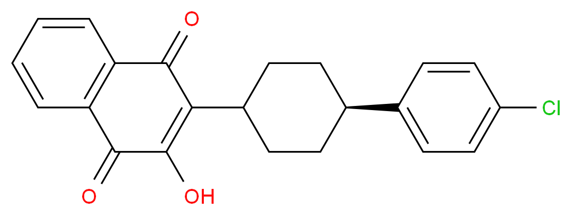 2-[4-(4-chlorophenyl)cyclohexyl]-3-hydroxy-1,4-dihydronaphthalene-1,4-dione_分子结构_CAS_95233-18-4