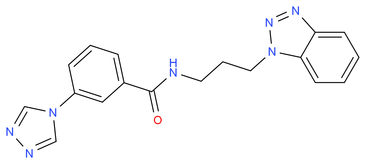 N-[3-(1H-1,2,3-benzotriazol-1-yl)propyl]-3-(4H-1,2,4-triazol-4-yl)benzamide_分子结构_CAS_)