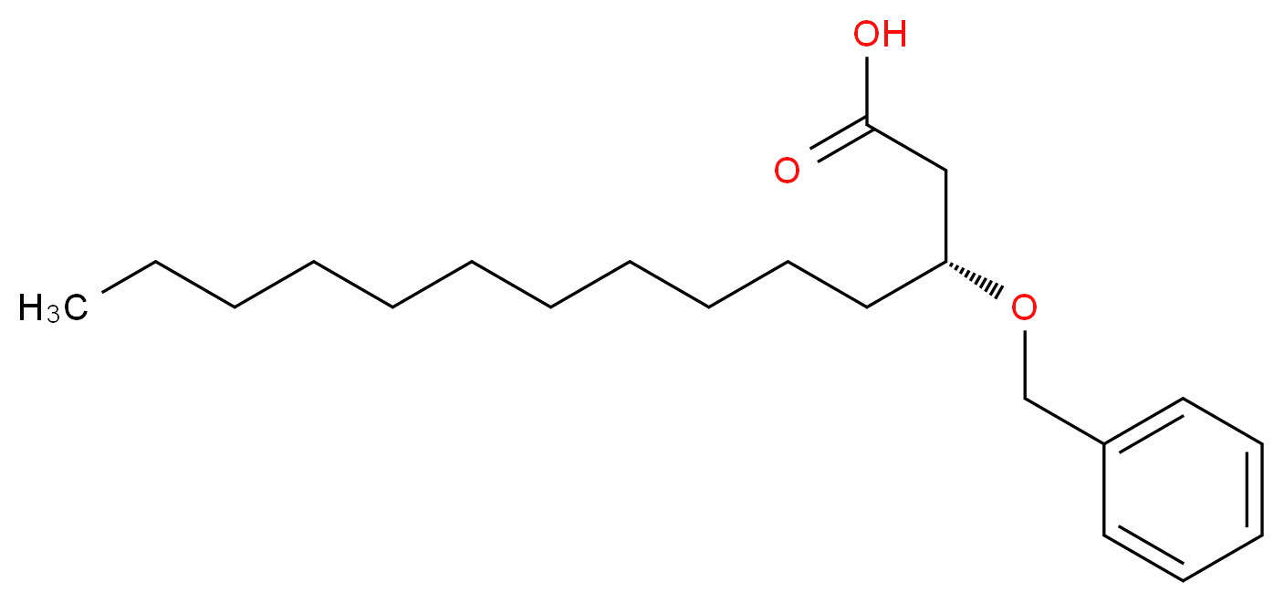 (3R)-3-(benzyloxy)tetradecanoic acid_分子结构_CAS_87357-67-3