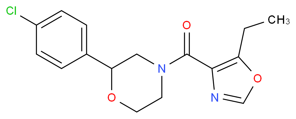 2-(4-chlorophenyl)-4-[(5-ethyl-1,3-oxazol-4-yl)carbonyl]morpholine_分子结构_CAS_)