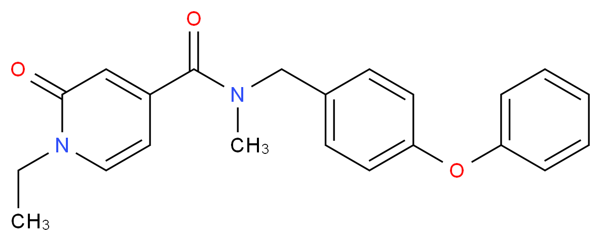 1-ethyl-N-methyl-2-oxo-N-(4-phenoxybenzyl)-1,2-dihydro-4-pyridinecarboxamide_分子结构_CAS_)