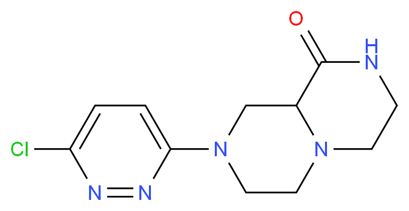 8-(6-chloropyridazin-3-yl)hexahydro-2H-pyrazino[1,2-a]pyrazin-1(6H)-one_分子结构_CAS_)