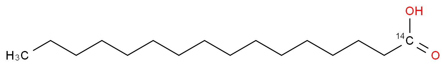 Palmitic-(carboxy-14C) acid_分子结构_CAS_765-07-1)