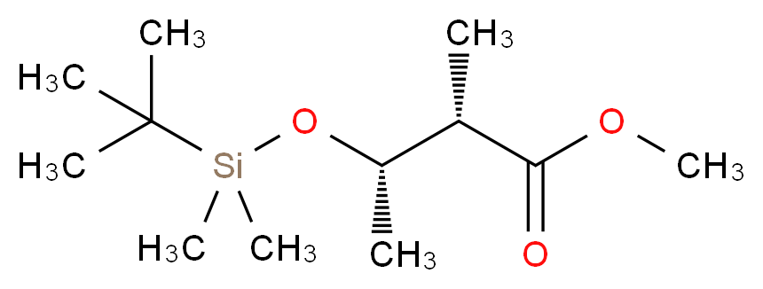 methyl (2S,3S)-3-[(tert-butyldimethylsilyl)oxy]-2-methylbutanoate_分子结构_CAS_155897-72-6