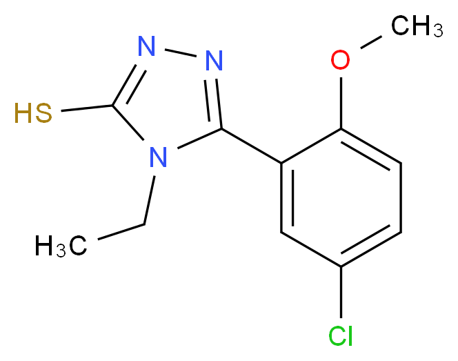 5-(5-chloro-2-methoxyphenyl)-4-ethyl-4H-1,2,4-triazole-3-thiol_分子结构_CAS_369394-90-1