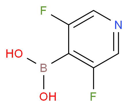 3,5-DIFLUOROPYRIDINE-4-BORONIC ACID_分子结构_CAS_956003-87-5)