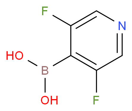 (3,5-difluoropyridin-4-yl)boronic acid_分子结构_CAS_956003-87-5