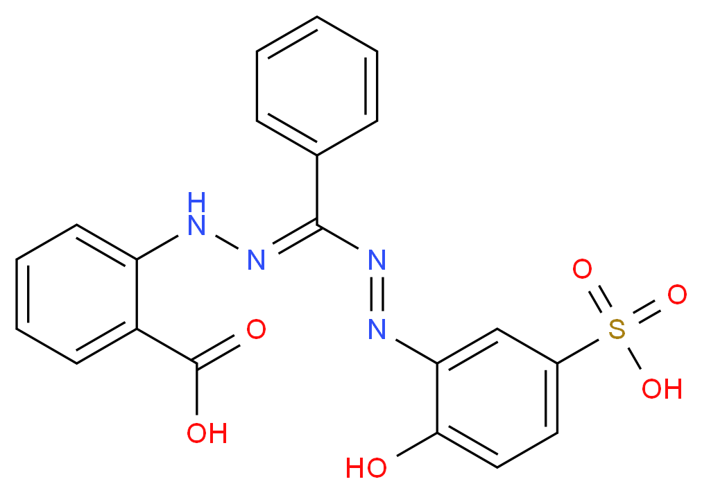 2-(-2-((-(2-Hydroxy-5-sulfophenyl)diazenyl)(phenyl)methylene)hydrazinyl)benzoic acid_分子结构_CAS_135-52-4)