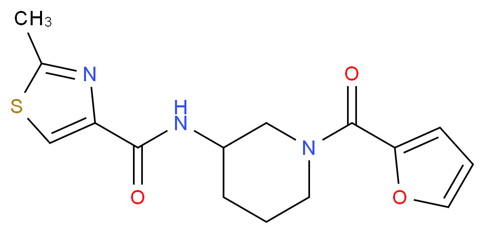 N-[1-(2-furoyl)piperidin-3-yl]-2-methyl-1,3-thiazole-4-carboxamide_分子结构_CAS_)