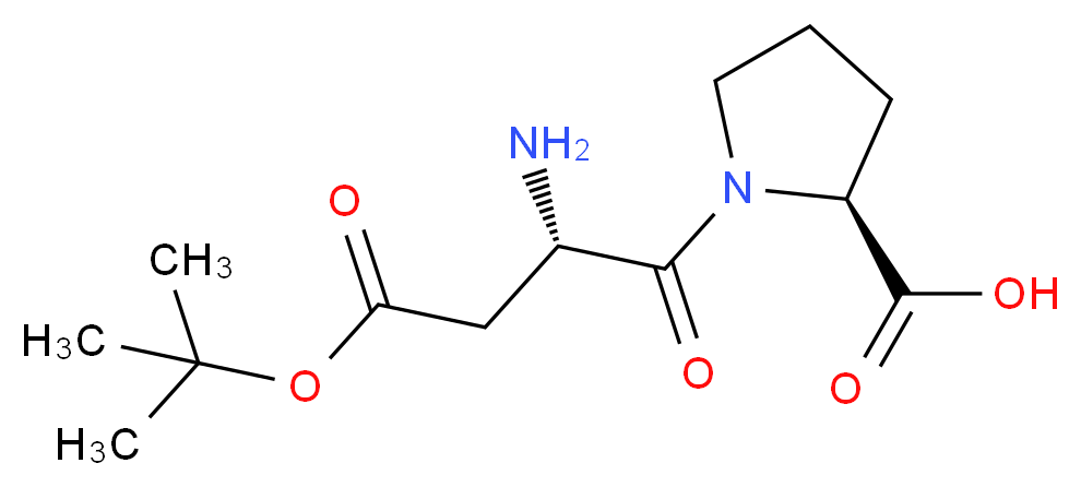 (2S)-1-[(2S)-2-amino-4-(tert-butoxy)-4-oxobutanoyl]pyrrolidine-2-carboxylic acid_分子结构_CAS_64642-65-5