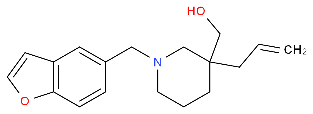 [3-allyl-1-(1-benzofuran-5-ylmethyl)piperidin-3-yl]methanol_分子结构_CAS_)